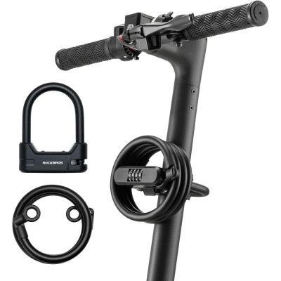 Zámok RockBros U-typ na bicykel, kolobežku kódový,dĺžka 1100 mm