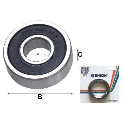 Ložisko CB-065  6000 2RS, 10x26x8 mm