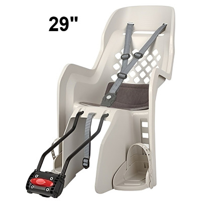 Sedačka det.zadná Joy 29 na sedl.trubku,krémovo/tm