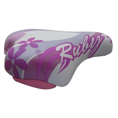 *Sedlo detské MTB bielo-ružové RUBY