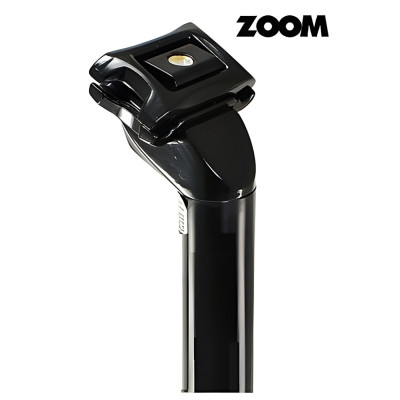 Sedlovka AL Zoom so zámkom, čierna 31,6x400 mm