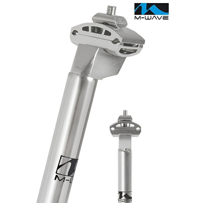 Sedlovka Al so zámkom 25,4x300mm, strieborná