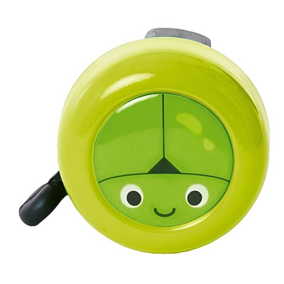 Zvonček oceľ motív lienka, na karte, zelený