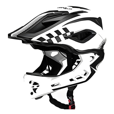 Prilba, RB biela s čiernou potlačou, veľ. S