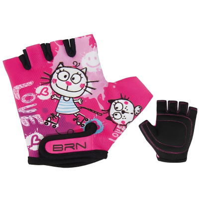 Rukavice detské BRN, protišmykové, veľ.XXS, mačka