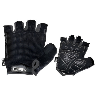 Rukavice cyklistické, BRN GU72GR veľ.L, čierno/sivé