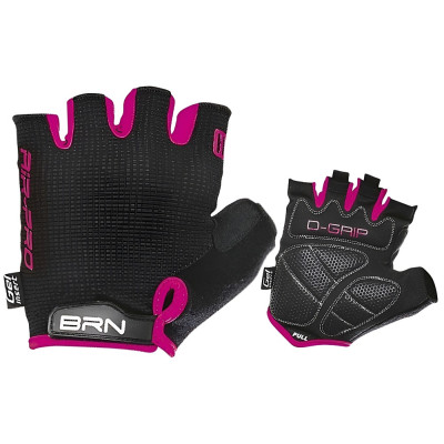 Rukavice cyklistické, BRN GU72FF veľ.S, čierno/fialové