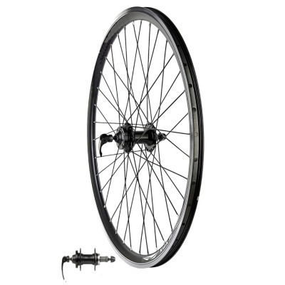 Koleso zad.26 Dragon,náb.AL čierny na závit,disc 3