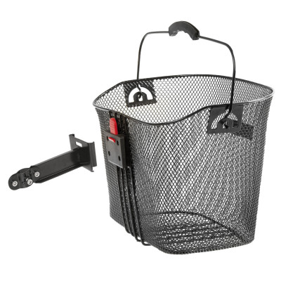 Kôš predný oceľ,clip-úchyt na predstavec, čierny