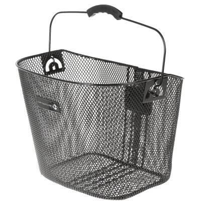 Kôš predný oceľ,clip-úchyt na predstavec, čierny