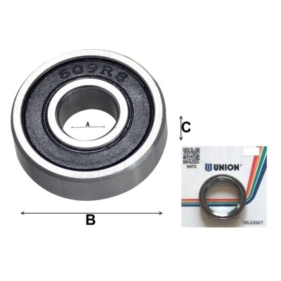 Ložisko CB-056  609 2RS, 9x24x7 mm