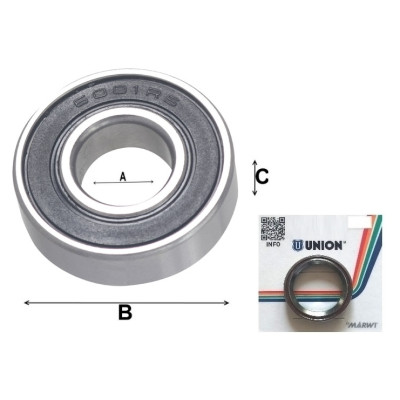 Ložisko CB-447  6001V LLU, 12x28x8 mm