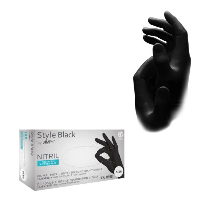 Rukavice nitrilové Mercator 100ks/bal.,veľ.L, čierne