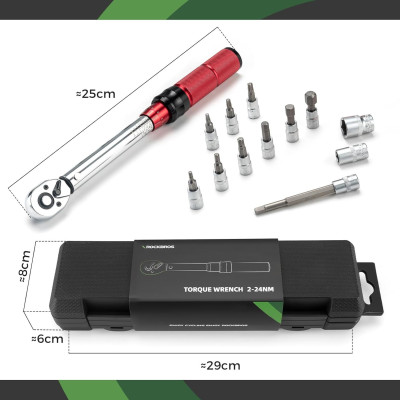 Nár. momentový kľúč RockBros s meraním od 2 do 24 Nm.