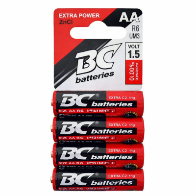 Batéria - zinkochlorid tužka AA , sada - 4 kusy