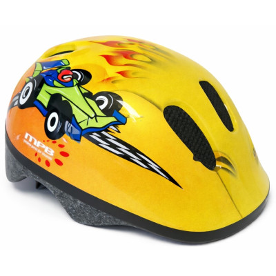 *Prilba detská F1 žlto-oranžová, (52-56cm) s ot..u