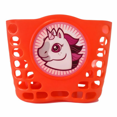 Košík predný plast, detský, červený, motív