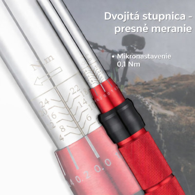 Nár. momentový kľúč RockBros s meraním od 2 do 24 Nm.