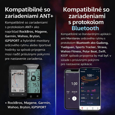 Monitor srdcového tepu RockBros na  predlaktie.