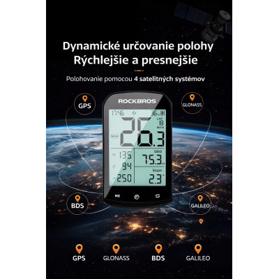 Computer RB, IPX6, bezdrôtový, vodotesný, GPS. V cene výrobku je zahrnutý recykl.pop.pre SR v sume 0,1248 €/kg.