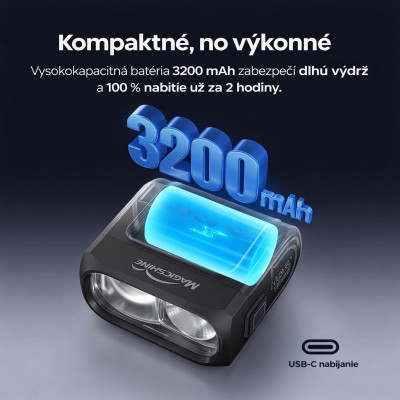Svetlo predné Magicshine Hori 1300 Lm. V cene výrobku je zahrnutý recykl.pop.pre SR v sume 0,1248 €/kg.
