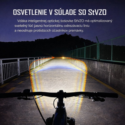 *Svetlo predné Magicshine ME STVZO 900 Lm, IPX6. V cene výrobku je zahrnutý recykl.pop.pre SR v sume 0,1248 €/kg.