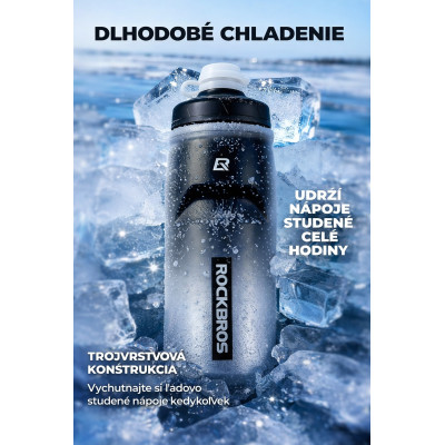 Cyklofľaša termo RockBros, 620 ml, polypropylén PP5