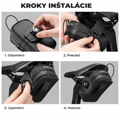 Taška RockBros podsedlová s otočným uzatváracím systémom,  0,6L