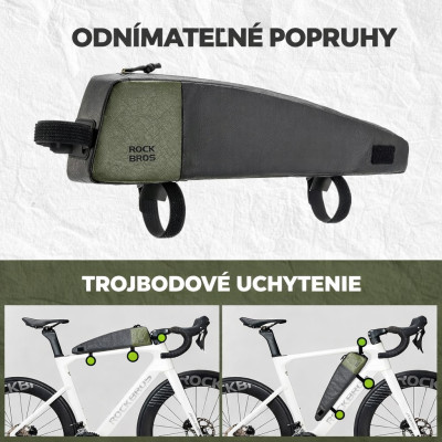 Taška RockBros na rám bicykla 0,9L , ultraľahká a vodeodolná