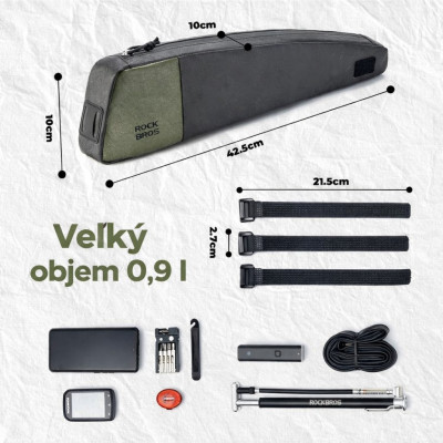 Taška RockBros na rám bicykla 0,9L , ultraľahká a vodeodolná