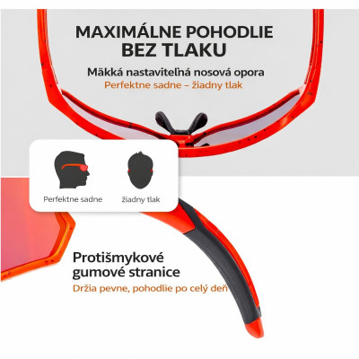 Okuliare Rockbros, detské,červené