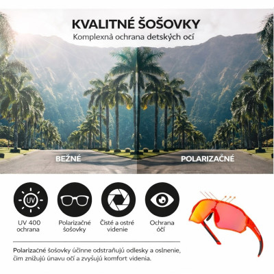 Okuliare Rockbros, detské,červené