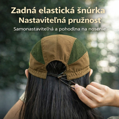 Šiltovka RockBros aj pod prilbu na bicykel je vyrobená z cooling fire látky, army zelená