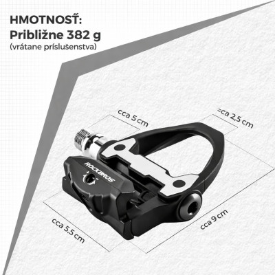 Pedal Rockbros, pre nášlapnú obuv, 9/16, ložiskový