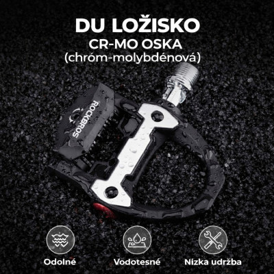 Pedal Rockbros, pre nášlapnú obuv, 9/16, ložiskový