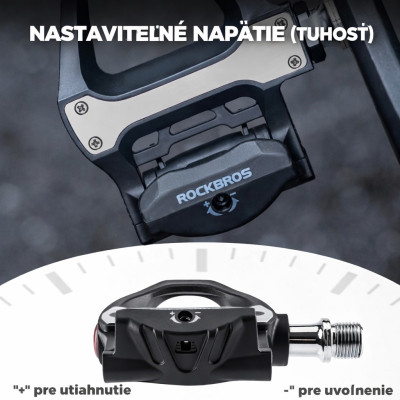 Pedal Rockbros, pre nášlapnú obuv, 9/16, ložiskový