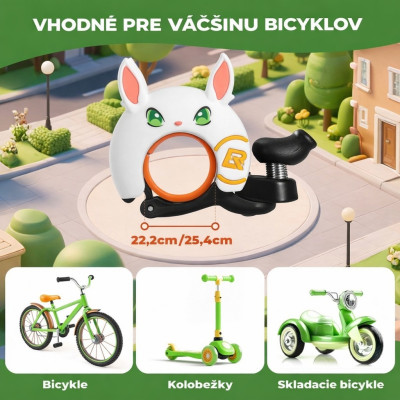 Zvonček RockBros, dural mini, 100 dB,motív zajac