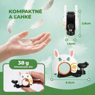 Zvonček RockBros, dural mini, 100 dB,motív zajac