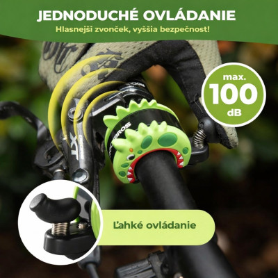 Zvonček RockBros, dural mini, 100 dB,motív drak