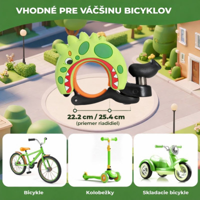 Zvonček RockBros, dural mini, 100 dB,motív drak