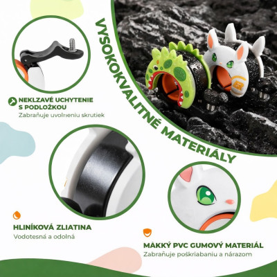 Zvonček RockBros, dural mini, 100 dB,motív drak