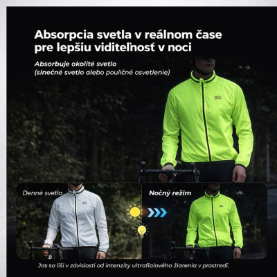 Bunda-cyklistická RockBros vetruodolná, svetloreaktívna, veľ.2XL