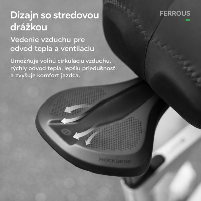 Sedlo detské RockBros, ergonomické, čierne