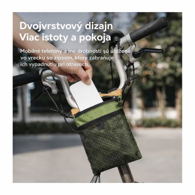 Taška RockBros multifunkčná na riadidlá, 1,5l, zelená