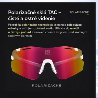 Okuliare Rockbros, fotochromatické, transparentné čierne