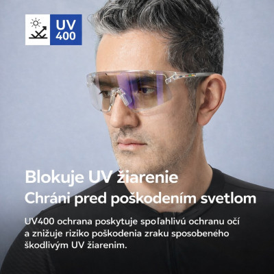 Okuliare Rockbros, fotochromatické, transparentné sivé