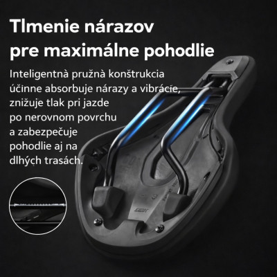 Sedlo detské RockBros, ergonomické, čierne