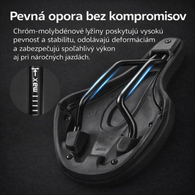 Sedlo RockBros s otvorom, bez zámku, nylon, čierne