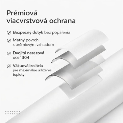 Fľaša termo nerezová RockBros, biela, 550 ml