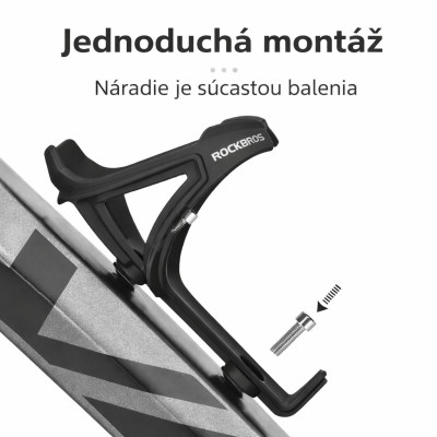 Košík na fľašu RB dural, čierny